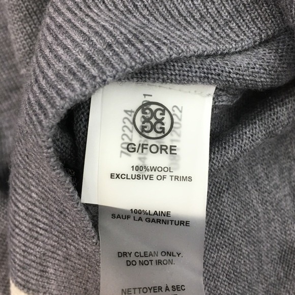 G/FORE Men's Quarter Zip Wool Sweater Colorblock Size S Golf Casual - Picture 5 of 8